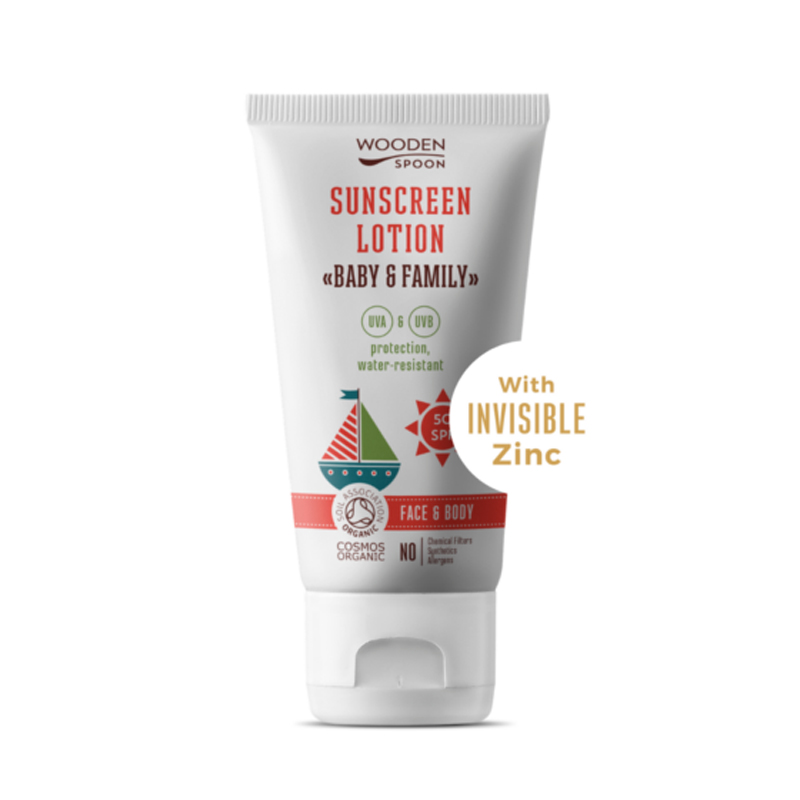 Wooden Spoon Bio naptej és testápoló SPF 50 150ml