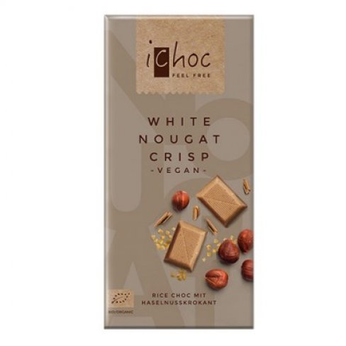 Vásároljon Ichoc bio nugátos tejcsokoládé (rizstejjel) 80g terméket - 1.081 Ft-ért