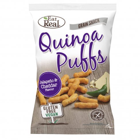 Vásároljon Eat real quinoa puffs - jalapeno és cheddar sajtos 40g terméket - 411 Ft-ért