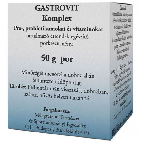 Vásároljon Gastrovit bakt. komplex 50g terméket - 3.143 Ft-ért