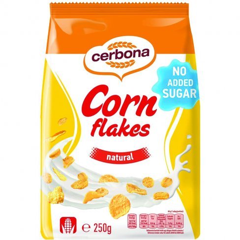 Vásároljon Cerbona corn flakes kukoricapehely hozzáadott cukor nélkül 250g terméket - 221 Ft-ért