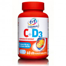 1x1 vitamin c-vitamin 500mg+d3 -vitamin csipkebogyókivonat narancs ízű tabletta  60db
