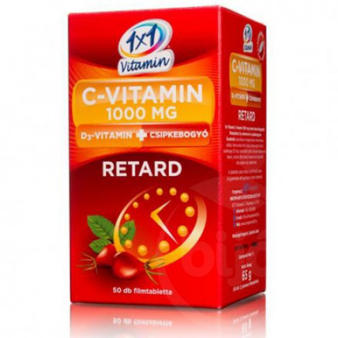 Vásároljon 1x1 vitamin c vitamin 1000 mg retard d3+csipkebogyó 50db terméket - 2.104 Ft-ért