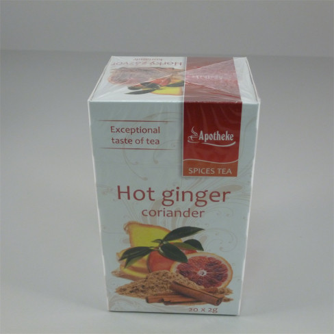 Vásároljon Apotheke forró gyömbéres koriander tea 20x2g 40g terméket - 1.098 Ft-ért