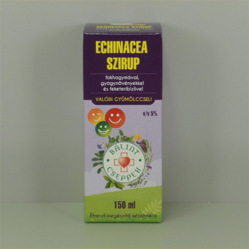 Vásároljon Bálint echinacea szirup fokhagymával gyógynövényekkel f. rib 150ml terméket - 2.436 Ft-ért