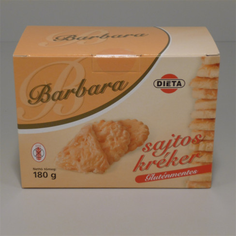 Vásároljon Barbara gluténmentes kréker sajtos 180g terméket - 849 Ft-ért