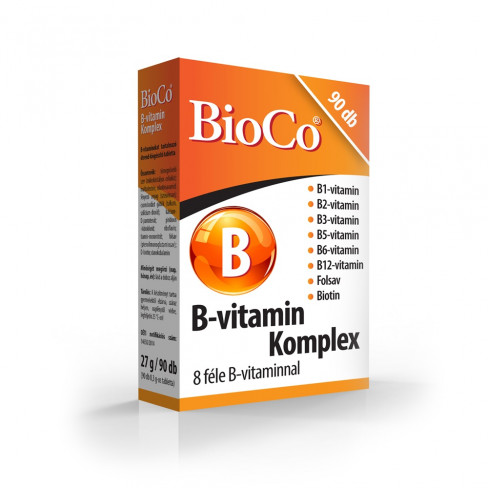 Vásároljon Bioco b-vitamin komplex tabletta 90db terméket - 2.652 Ft-ért