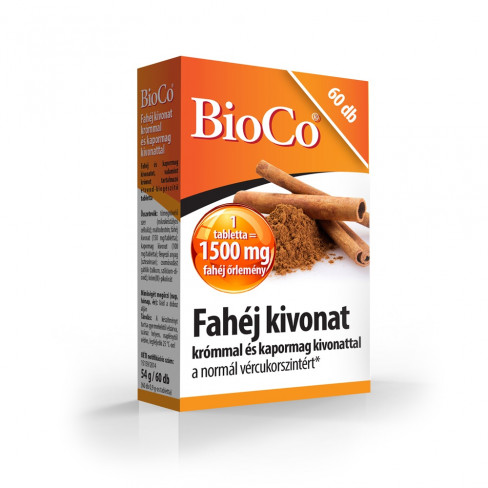 Vásároljon Bioco fahéj kivonat tabletta 60db terméket - 3.366 Ft-ért