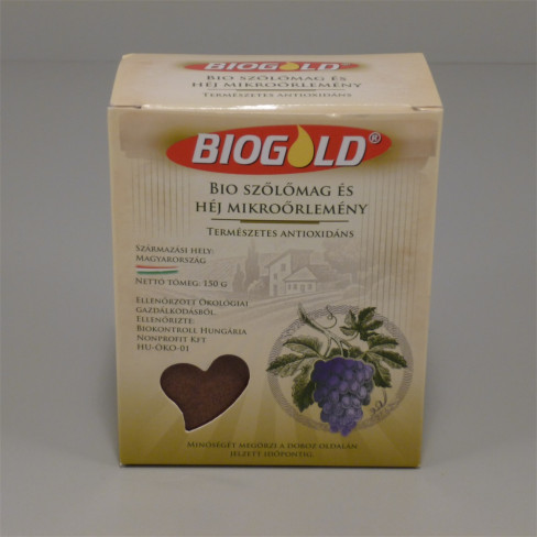 Vásároljon Biogold bio szőlőmag és héj mikroőrlemény 150g terméket - 2.357 Ft-ért