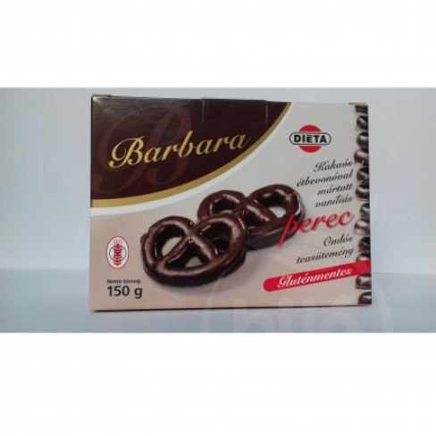 Vásároljon Barbara gluténmentes kakaós étbevonós vaníliás perec 150g terméket - 904 Ft-ért
