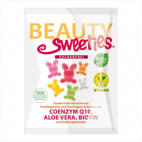 Vásároljon Beauty sweeties cukormentes vegán gumicukor nyuszik 125g terméket - 652 Ft-ért