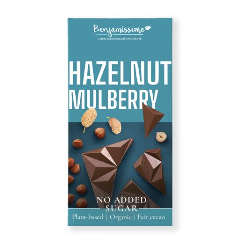BENJAMISSIMIO BIO VEGÁN CSOKOLÁDÉ MOGYORÓS TAHINIVEL, MOGYORÓVAL, FEHÉR EPERREL HOZZÁADOTT CUKOR NÉLKÜL,ÉDESÍTŐSZER 60 G