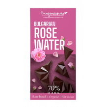 BENJAMISSIMIO BIO VEGÁN FEKETE CSOKOLÁDÉ BOLGÁR RÓZSAVÍZZEL 60 G