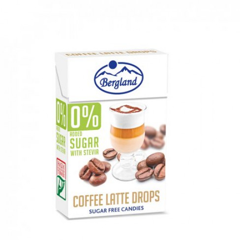 Vásároljon Bergland coffee latte cukormentes tejeskávés cukorka 40 g terméket 