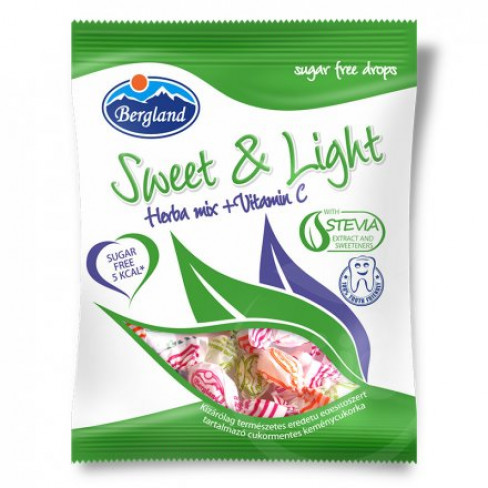 Vásároljon Bergland sweet&light herbamix cukormentes cukorka 60 g terméket - 275 Ft-ért