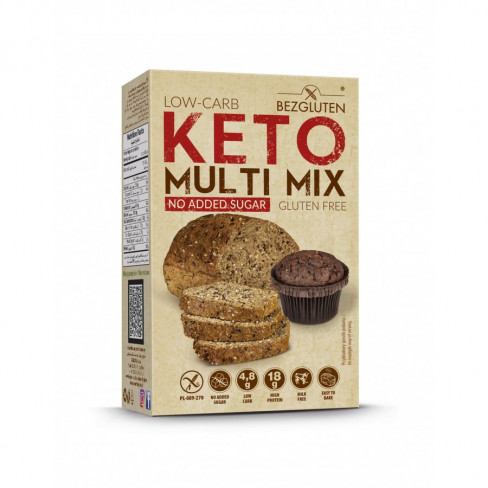 BEZGLUTEN GLUTÉNMENTES LOW CARB KETO MULTI MIX KEVERÉK KENYÉRSÜTÉSHEZ 250 G
