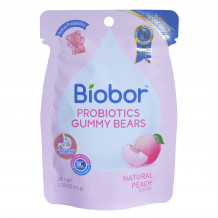 BIOBOR GUMICUKORKA PROBIOTIKUMOS BAKTÉRIUMTÖRZSEKKEL ŐSZIBARACK ÍZŰ 45 G
