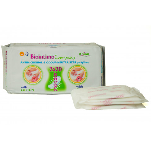 Vásároljon Biointimo duo pack tisztasági betét 2x20 db 40db terméket - 1.192 Ft-ért