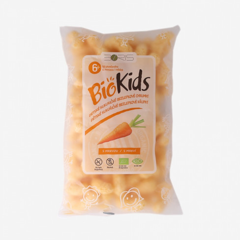 Vásároljon Biokids bio extrudált kukorica snack sárgarépa 55g terméket - 458 Ft-ért