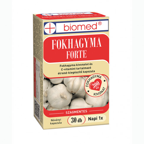Vásároljon Biomed fokhagyma forte kapszula 30db terméket - 1.395 Ft-ért