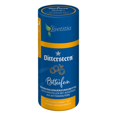 BITTERSTERN BITTERFEIN ÉTREND-KIEGÉSZÍTŐ PASZTILLÁK AROMÁS KESERŰ GYÓGYNÖVÉNYEK KIVONATAIVAL 90 DB