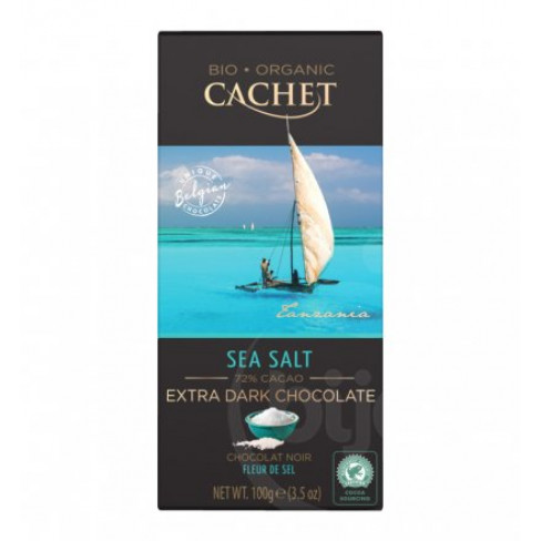 Vásároljon Cachet bio táblás étcsokoládé sós 72% 100g terméket - 1.089 Ft-ért