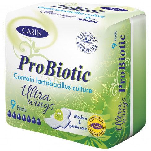 CARIN PROBIOTIC ULTRAVÉKONY SZÁRNYAS INTIMBETÉT 9 DB