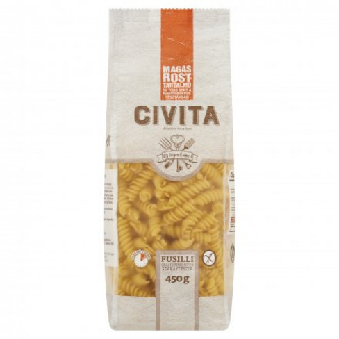 Vásároljon Civita fusili magas rostos tészta 450 g terméket - 491 Ft-ért