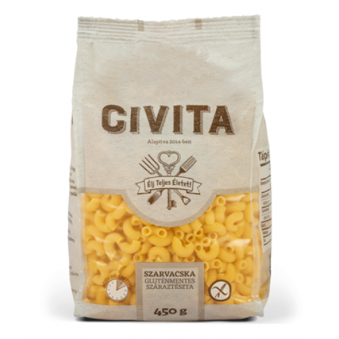 Vásároljon Civita kukoricatészta szarvacska 450g terméket - 334 Ft-ért