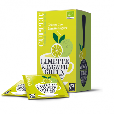 Vásároljon Bio cupper organic green tea lime-ginger   20db terméket - 1.119 Ft-ért