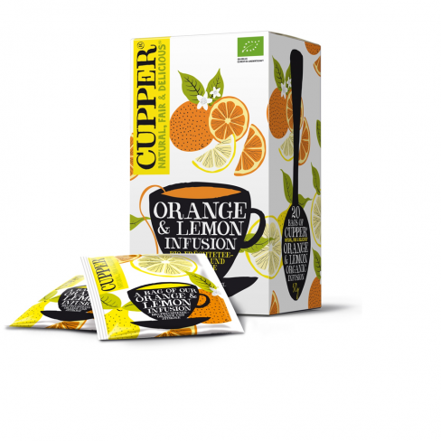 Vásároljon Cupper bio orange&lemon narancs-citrom gyümölcstea 20 db 50 g terméket - 1.119 Ft-ért