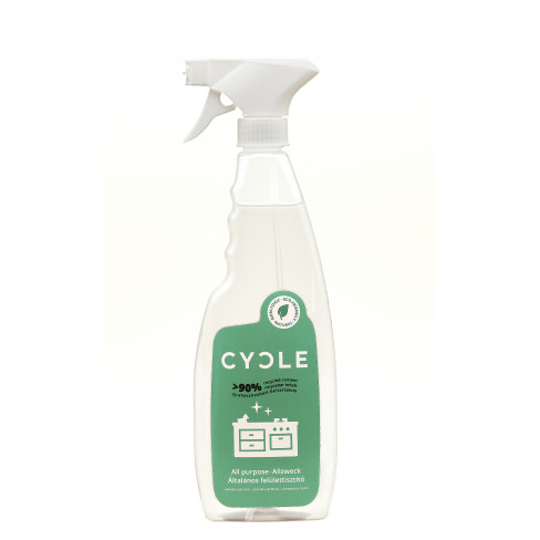 Vásároljon CYCLE újrahasznosított Általános Felülettisztító szórófejes 500ml terméket - 1.073 Ft-ért
