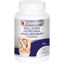 DAMONA KOLLAGÉN+KURKUMA+HIALURON TABLETTA 80 DB