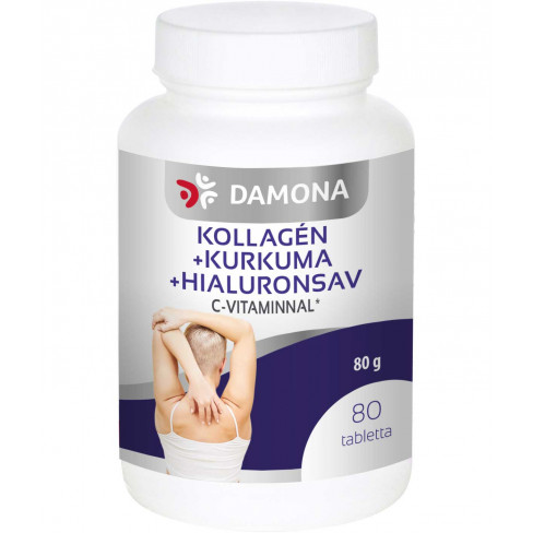 DAMONA KOLLAGÉN+KURKUMA+HIALURON TABLETTA 80 DB