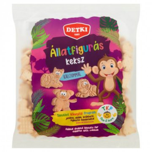 Vásároljon Detki állatfigurás háztartási keksz gyerekeknek kalciummal 180g terméket - 255 Ft-ért