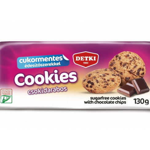 Vásároljon Detki cookies cukorm.keksz csokoládé darabokkal 130g terméket - 548 Ft-ért