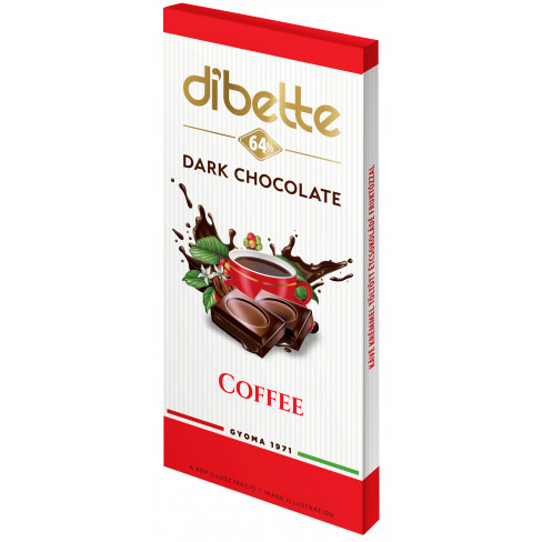 Vásároljon Diabette töltött étcsokoládé kávé 80g terméket - 623 Ft-ért