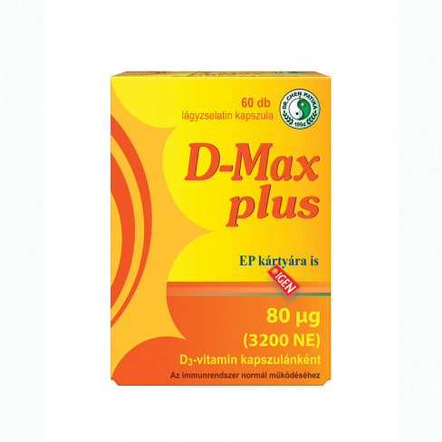 Vásároljon Dr.chen d-max plus d3-vitamin 3200ne kapszula 60db terméket - 1.714 Ft-ért