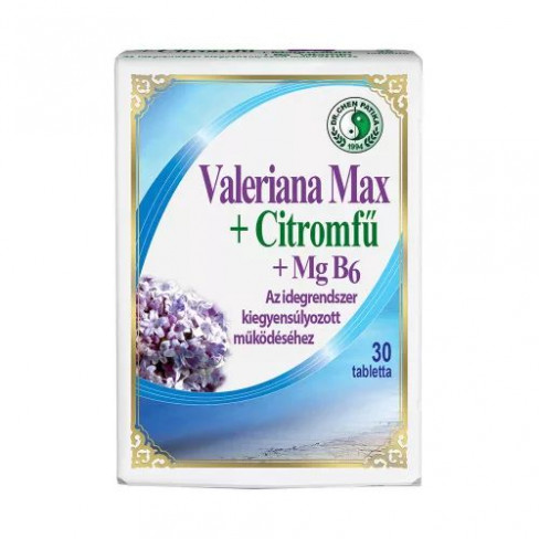 Vásároljon Dr.chen valeriana max+citromfű tabletta 30db terméket - 1.453 Ft-ért