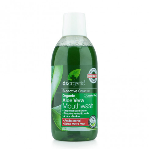 Vásároljon Dr.organic bio aloe vera szájvíz 500ml terméket - 2.383 Ft-ért