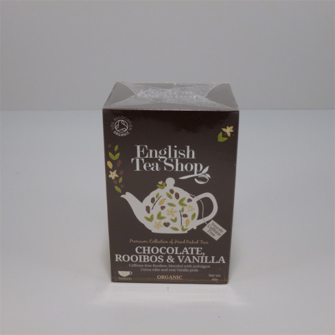 Vásároljon Ets bio csokoládé rooibos&vanília tea 20x1,5g 30g terméket - 1.009 Ft-ért