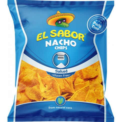 EL SABOR BIG NACHO CHIPS GLUTÉNMENTES SÓS 225 G