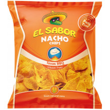 EL SABOR BIG NACHO CHIPS GLUTÉNMENTES TEXAS BBQ 225 G