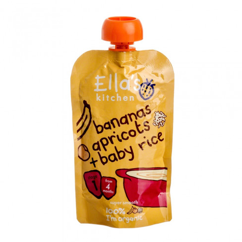 Vásároljon Ellas kitchen banán sárgabarack bébirizs bio bébiétel 120g terméket - 606 Ft-ért