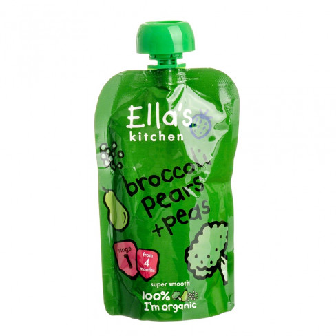 Vásároljon Ellas kitchen brokkoli körte borsó bio bébiétel 120g terméket - 606 Ft-ért