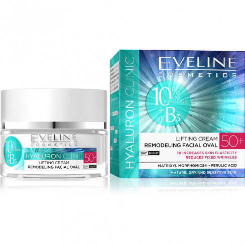 Vásároljon Eveline hyaluron clinic 50+ day&night lifting arckrém 50ml terméket - 2.039 Ft-ért