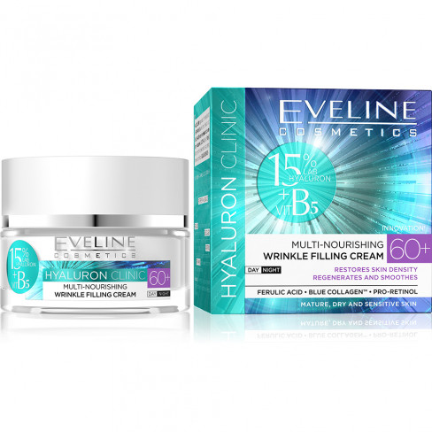 Vásároljon Eveline hyaluron clinic 60+ day&night tápláló arckrém 50ml terméket - 2.039 Ft-ért