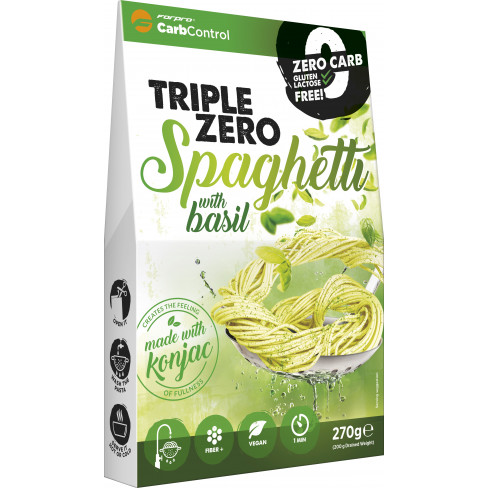 FORPRO ZERO KALÓRIÁS TÉSZTA - SPAGHETTI BAZSALIKOMMAL CUKOR/ZSÍR/LAKTÓZ/GLUTÉN/SZÓJAMENTES 270 G