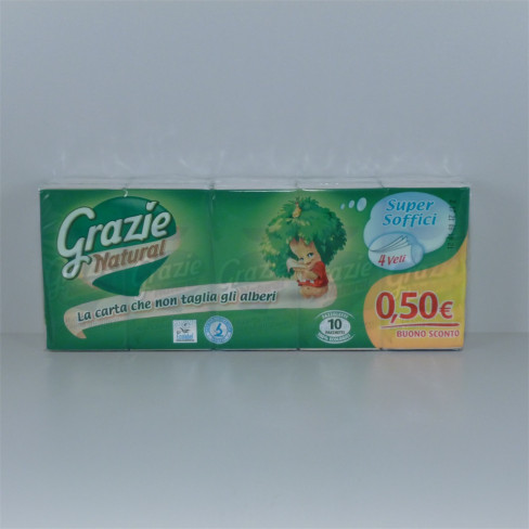 Vásároljon Grazie natural lucart kis csomagos papírzsebkendő 90db terméket - 345 Ft-ért