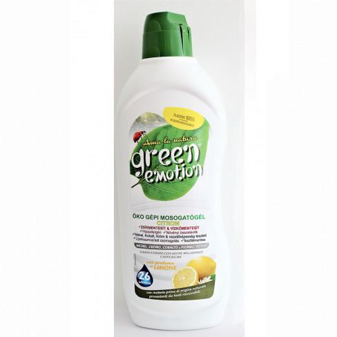 Vásároljon Green emotion öko gépi mosogatógél citromos 650 ml terméket - 2.063 Ft-ért